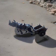 Schleich Kampfnashorn mit Streitwagen