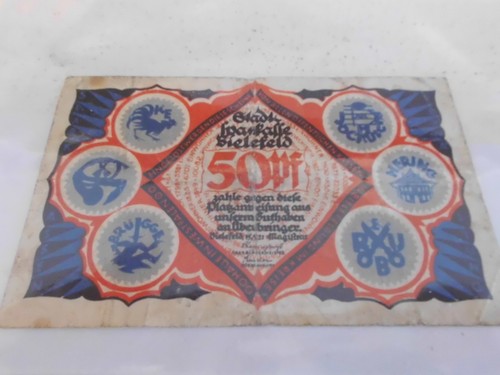 Notgeld banknote der stadt - notgeld,