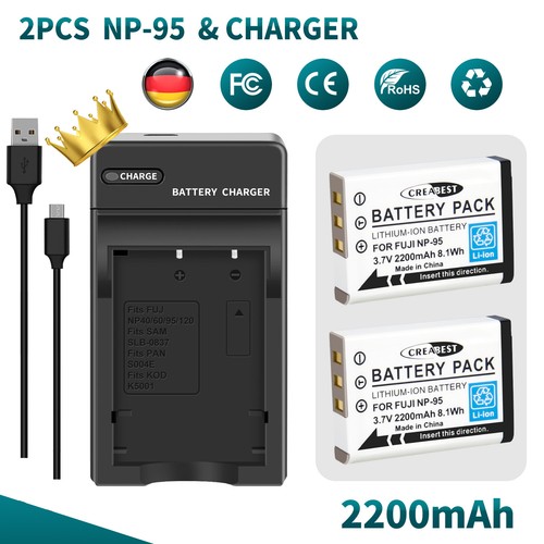 Akku np95 - np-95, +