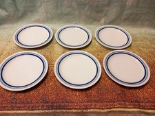 ddr mitropa 6 Frühstücksteller rationell blau porzellan CP, HO d=19 cm Nr.2