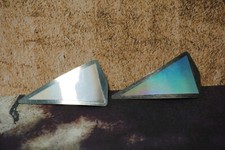 80er Jahre Ohrclips Dreiecke mit Hologramm Folie 80´s Kult Ohrringe