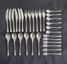 30 tlg. & weitere - WMF Spoleto Cromargan Besteck Monobloc Messer Gabel Design 