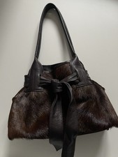 Tasche echt Kuhfell braun real cowhide fur bag shoulder bag vera pelliccia borsa