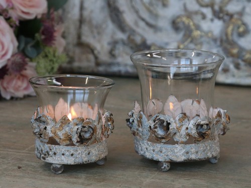 Chic antique windlicht groß - windlicht,