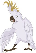 Aufkleber Kakadu Papagei Vogel