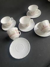 5 x Vintage/ Retro arcopal France Elise Tassen mit Untertassen