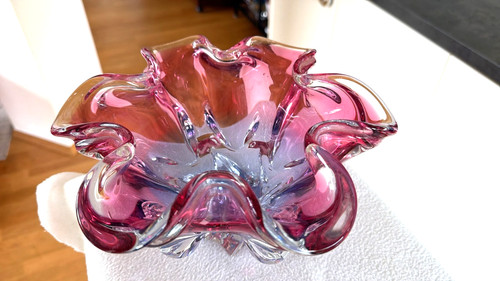 Große schwere glas schale - schwere,