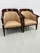 Paar Sessel Bergeren Mahagoni Wien 1830 Poliert Federkern