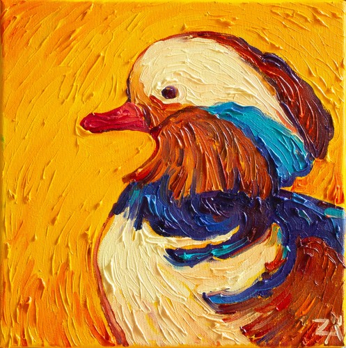 Original ölgemälde ente - original,