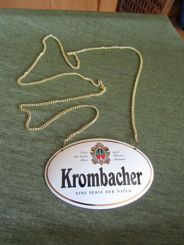 Krombacher pils zapfhahnschild - krombacher,