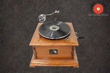 Antik Funktionstüchtig Grammophon Funktionierendem Replik Vinyl Record Spieler