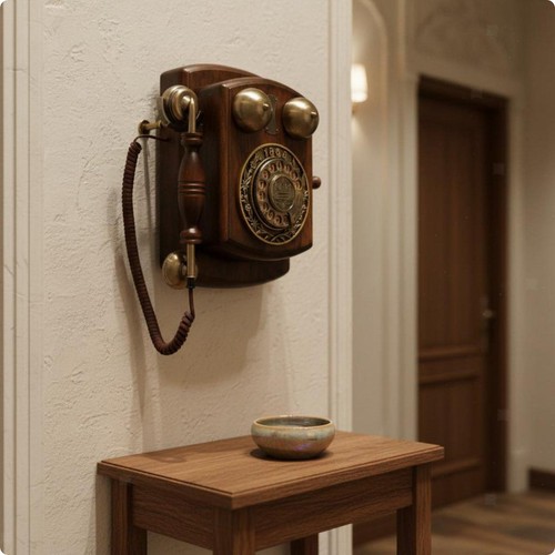 Antikes wandtelefon mit - antikes,