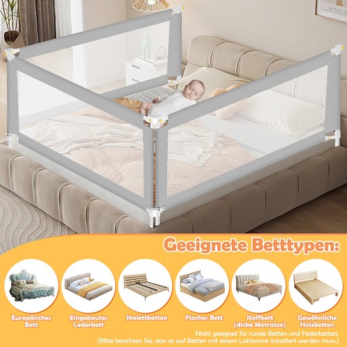 Babybettgitter grau für - grau,