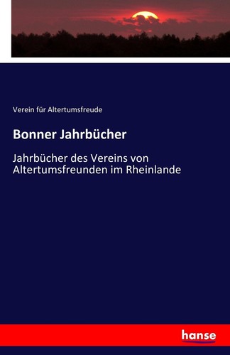 Bonner jahrbücher buch - jahrbücher,
