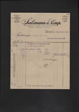 KASSEL, Rechnung 1911, Salzmann & Comp. Mechanische Leinen-Drell-Segeltuch-Weber