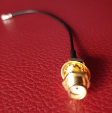 SMA-22 Buchse vergoldet mit Kabelschuh   SMA 22 weiblich  Lötanschluß gerade