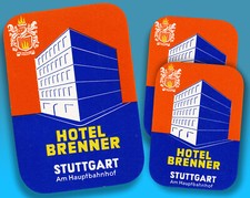 3 ALTE KOFFERAUFKLEBER LUGGAGE