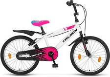 20 Zoll Kinderfahrrad inkl. Klingel, Reflektoren und Zubehör Mädchen Weiß