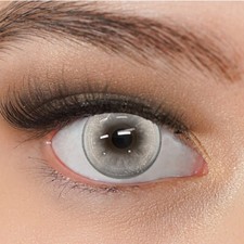 Kontaktlinsen farbig grau Jahreslinsen ohne Stärke Glitzer Crazy Mariposa Gray