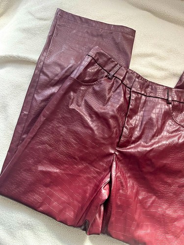 Damen hose bordeauxrot - hose, l