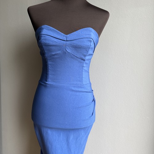 Korsettkleid figurbetont blau - korsettkleid,