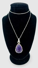 Amethyst Anhänger Handarbeit, mit Kette 925/-, 45cm, sehr Solide Arbeit.