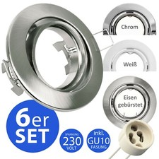 6 LED Einbaustrahler Rahmen