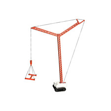 Spur N Raupenkran lackiert mit