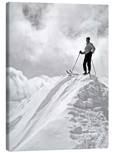 Leinwandbild ein skifahrer auf - leinwandbild,