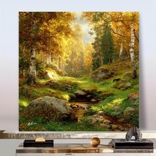 Leinwandbild Wald Bäume