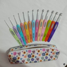 13 Stück ergonomische Häkelnadeln/Nadeln, Soft Touch Easy Grip, inspiriert von Clover