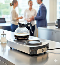 Rioba RHP2001 Dual Heizplatte Kaffee/Teewärmer - Gewerbliche Nutzung + Kaffeekanne