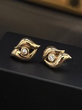 Ohrringe Ohrstecker Gelbgold 333 Gold 8 Karat Modern Elegant zeitlos Zirkonia