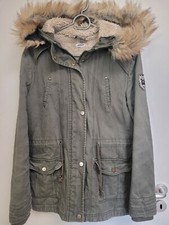Gr. 36 Kapuzenparka/-Jacke v. pimikie, oliv, Plüschfell gefüttert, Damen/Mädchen