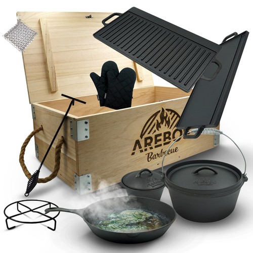 Arebos dutch oven bbq set - dutch,