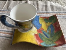 Villeroy & Boch Kaffee Tasse New Wave Caffe Impression 2 tlg.Rarität, Neuwerti