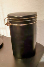 Runde Kaffeedose Schwarz / Metall Lebensmittel-und Vorrats Dose Aromadicht