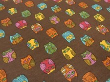 Stoff Baumwolle Jersey Eulen