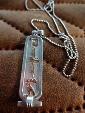 Ägypten Anhänger Kartusche Helena Hieroglyphen + Binder Kugelkette FBM 925