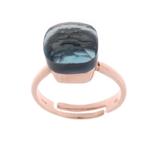 Solitär ring 925 silber rose - solitär,