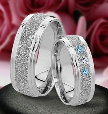 2 Silber  Trauringe mit echten