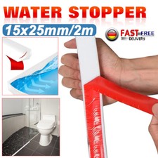 Wassersperre Wasserbarriere Stopper Badezimmern Küchen Silikon Dichtungsstreifen