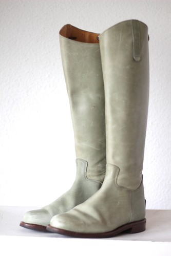 Grüne lederreitstiefel boots - grüne,