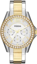 FOSSIL Damenarmbanduhr RILEY ES3204 Analog Quarz Datum 38 mm Edelstahl B-WARE
