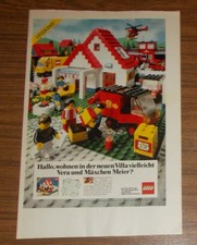 Seltene Werbung LEGO Legoland Town 6374 Ferienhaus 6624 Postbote 1983