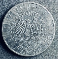 5 Zlotych 1934 Polen Pilsudski