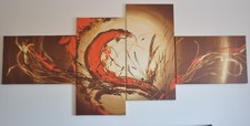 >>> 4 TEILIGES BILD - LEINWAND - MODERNE KUNST <<<