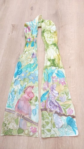 Handbemalt schal seide - handbemalt,