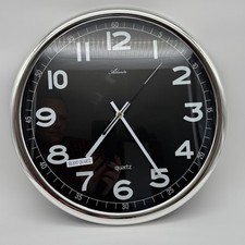 Atlanta Wanduhr Bürouhr Quartzuhr Ø36cm Uhrmachernachlass # 400