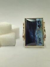 Silberring m. Pietersit, Handarbeit, Unikat, Ringgröße 57, G 16,6g, ca. 20x30mm